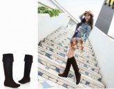 Bota Suede and Round Head Design