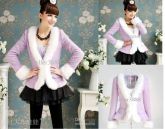 Casaco Purple Inlaid White Mao