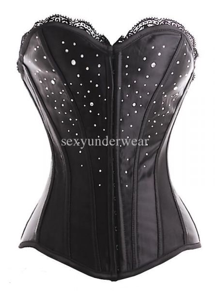 Corset Cetim Preto