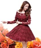Vestido Openwork Lace
