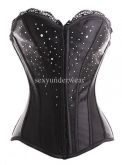 Corset Cetim Preto