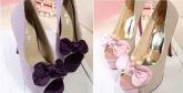 Sapato Peep Toe Bowknot
